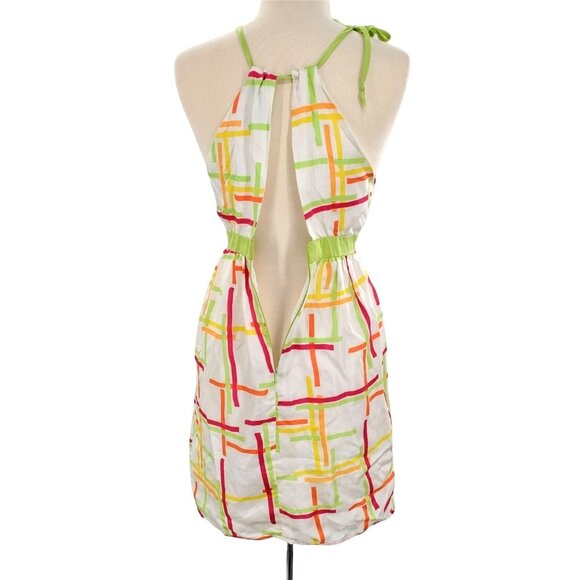 Leona by Lauren Leonard Dress Sleeveless Bright Lightweight Cutout Summer - Picture 7 of 8